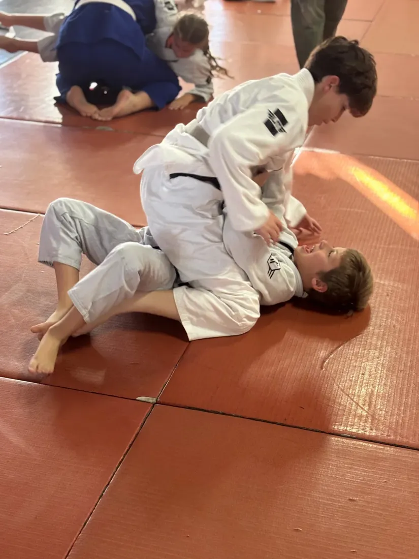 Young students training on the mats at Fusion Elite Martial Arts in Rocklin